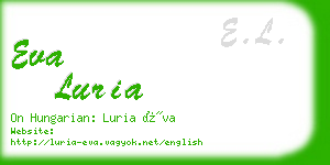 eva luria business card